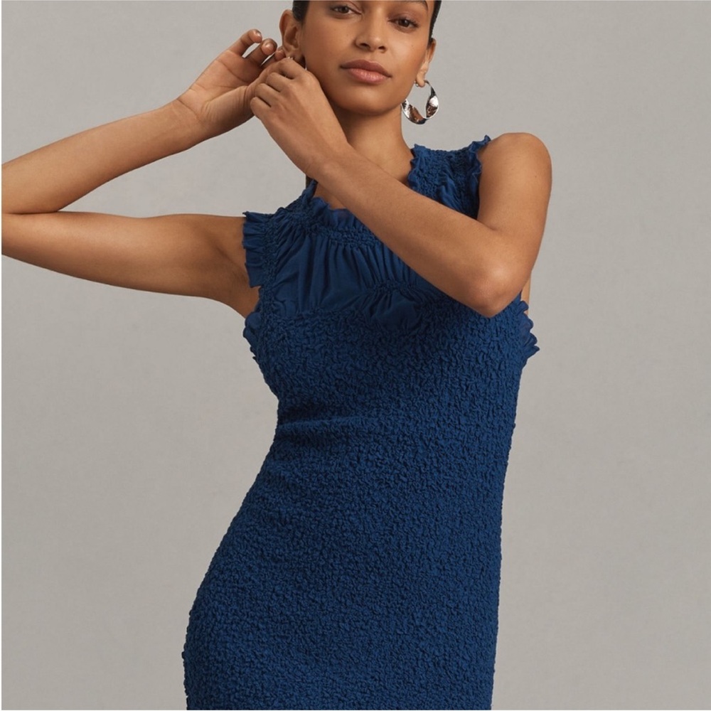 NWT Mock-Neck Textured Mini Dress